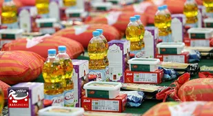 توزیع ۲۰۰بسته کمک معیشتی توسط گروه جهادی شهیدمحمدرضا زارعی