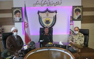 دیدار فرمانده سپاه بیت المقدس کردستان با فرمانده مرزبانی استان