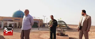 بازدید فرمانده سپاه امام رضا(ع) از مناطق عملیاتی در اهواز/دیدار با استاندار خوزستان/تقدیر از خادمان شهدا + (عکس)