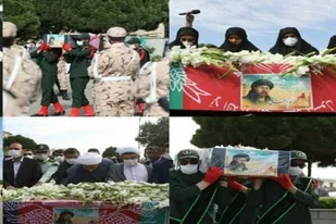 ورود پیکر شهید نسیم افغانی به فرودگاه مشهد