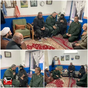 دیدار با خانواده شهید عباسی در روستای ویلا سوادکوه
