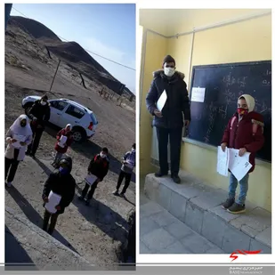 تدریس حضوری به دانش آموزان نیازمند شیروان