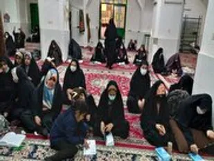 حضور خواهران بسیجی پایگاه مقاومت حدیثه در مراسم اعتکاف ماه رجب