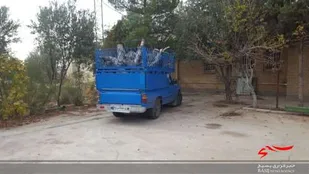 توقیف یک دستگاه خودرو نیسان حامل چوب قاچاق در حوزه استحفاظی شهرستان سرخه