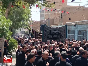 مراسم عزاداری تاسوعای حسینی در بیارجمند+عکس و فیلم