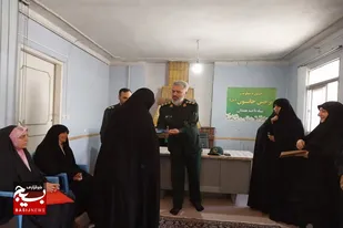 آیین تکریم و معارفه فرمانده حوزه نرجس خاتون همدان