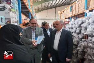 بازدید وزیر دادگستری از انبارهای اداره کل اموال تملیکی استان همدان