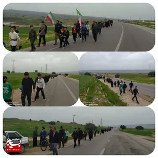 همایش بزرگ پیاده روی ۲۰ کیلومتری اهالی روستای دشت بزرگ شهرستان گتوند