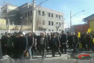 راهپیمایی مردم ولایت&zwnj;مدار دهاقان بر علیه اقدام جنایت کارانه آمریکا در ترور سپهبد سلیمانی
