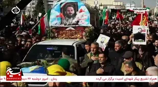 تشییع مدافع امنیت &laquo;شهید رضا نوری&raquo; در ساوه