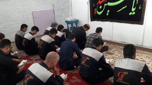 برگزاری زیارت عاشورا در پایگاه رهپویان ولایت شرکت توربوژنراتور شاهرود+ تصاویر