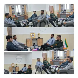 دیدار فرمانده حوزه مقاومت بسیج شهید شوشتری لیردف با شهردار لیردف