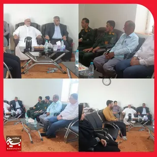 دیدار سرگرد پاسدار زینلی فرمانده حوزه مقاومت بسیج شهید شوشتری با امام جمعه شهر رویدر
