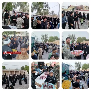 پیاده&zwnj;روی باشکوه جاماندگان اربعین در بوموسی