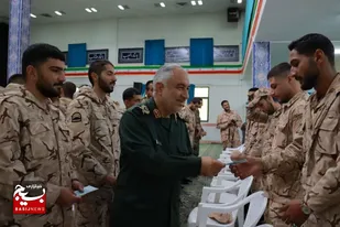 دیدار نوروزی فرمانده سپاه انصارالرضا(ع) خراسان جنوبی با سربازان