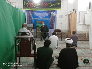 حضور مسئولین سپاه ناحیه در جلسه آموزش و خدمات امنیتی محله در میبد