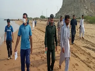 برگزاری کوهپیمایی و ساحل پیمایی بسیجیان حوزه ثارالله شهری در چابهار