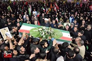 مراسم وداع با پیکر مطهر شهید &laquo;امیرعباس درهم&zwnj;فروش&raquo; در همدان