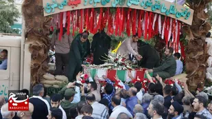 تشییع و تدفین پیکر مطهر دو شهید سلیم نژاد و قلندرپور بر دستان مردم شهیدپرور کرج به روایت تصویر