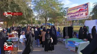 برپایی نمایشگاه اقتصاد مقاومتی خواهران بسیجی درشوشتر