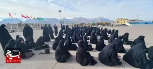 حضور بسیجیان گردان کوثر حوزه زینبیه در صبحگاه مشترک