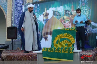 استقبال از خادمان حرم امام رعوف شهرچرمهین ناحیه لنجان