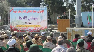 عطر افشانی گلزارشهدابا حضور سبزپوشان سپاه گرگان
