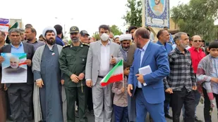 حضور حماسی مردم شهر جیرفت در راهپیمایی ۱۳ آبان