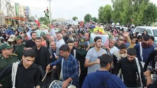 تشییع باشکوه پیکر مطهر شهیدان گمنام در گچساران +( تصاویر و فیلم)