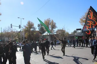 برپایی دسته عزادارای دانش آموزان بسیجی شاهرود