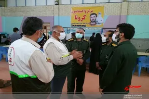 بازرس طرح شهید سلیمانی از مزکز واکسیناسیون شهید میر حسینی بازدید کرد