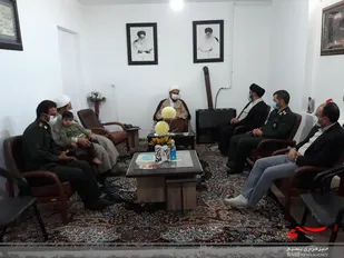 نشست صمیمی مسئولان سپاه مانه وسملقان با امام جمعه شهر پیش قلعه