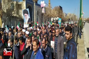خروش عظیم مردم ولایتمدار فامنین در راهپیمایی۲۲ بهمن ماه