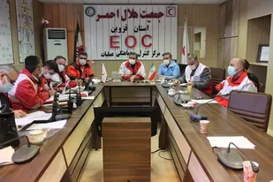 مانور ساعت صفر در جمعیت هلال احمر استان قزوین برگزار شد