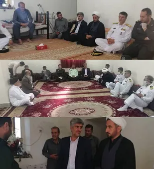 دیدار فرماندهان  ارتش و سپاه با خانواده شهید هرمزگانی ناوچه کنارک