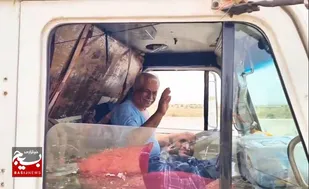 وقتی یک راننده خاور، همیار طبیعت می شود! / روایت مردی که جاده را آبیاری می&zwnj;کند