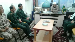 نشست مسئول دفتر نمایندگی ولی فقیه سپاه شاهرود با امام جمعه شهر کلاته خیج+ تصاویر