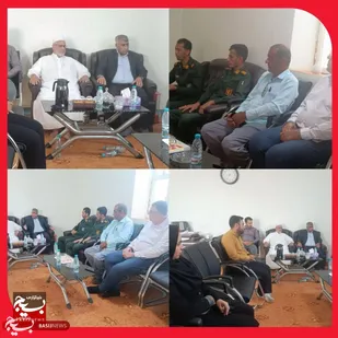 دیدار سرگرد پاسدار زینلی فرمانده حوزه مقاومت بسیج شهید شوشتری با امام جمعه شهر رویدر