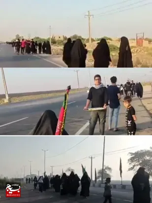 راهپیمایی جاماندگان اربعین حسینی در شهرستان هویزه