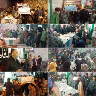 استقبال پرشور اهالی شهرک طاق سپهر و محله قلعه نو پیشوا از شهید گمنام