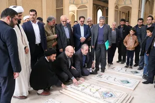 تجدید میثاق دکتر قالیباف با شهدای اردکان