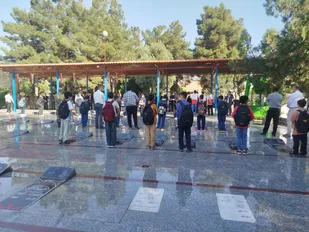 آغاز سال تحصیلی جدید در کلاله با عطرافشانی گلزار شهدا