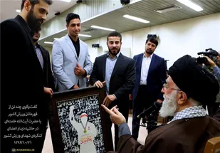 تصویری از گفت&zwnj;وگوی چند تن از قهرمانان ورزش کشور با رهبر انقلاب