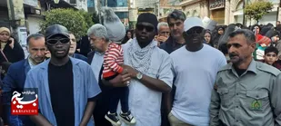 همراهی دانشجویان خارجی با راهپیمایان روز جهانی قدس در آمل