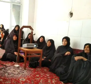 مراسم پرده خوانی زندگی نامه حضرت زهرا (س)برگزار شد