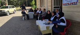 ارائه خدمات درمانی در حاشیه مراسم یادواره گرامیداشت شهدای عملیات حاج عمران خرم&zwnj;آباد