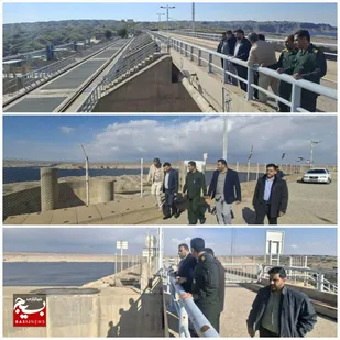بازدید مسئول سازمان اردویی، راهیان نور و گردشگری سپاه حضرت ولیعصر (عج) خوزستان از سد کرخه
