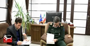 امضاء تفاهم نامه شرکت گاز استان قزوین با سپاه صاحب الامر (عج)