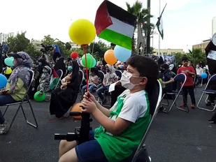 جشن کودکان تهرانی برای پیروزی مردم فلسطین برگزار شد