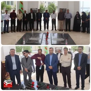 برگزاری آیین غبارروبی و عطر افشانی مزار شهدا به مناسبت هفته دفاع مقدس